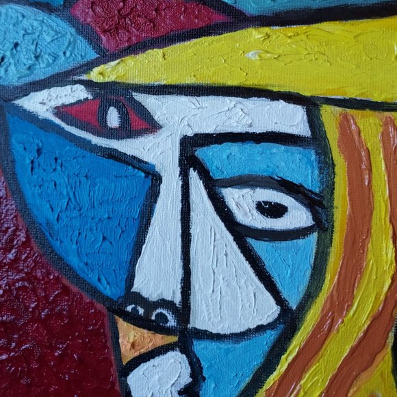 Pablo Picasso Bust of a Woman Reproduction Oil On Canvas, 8" x10 " - Picture 6 of 6